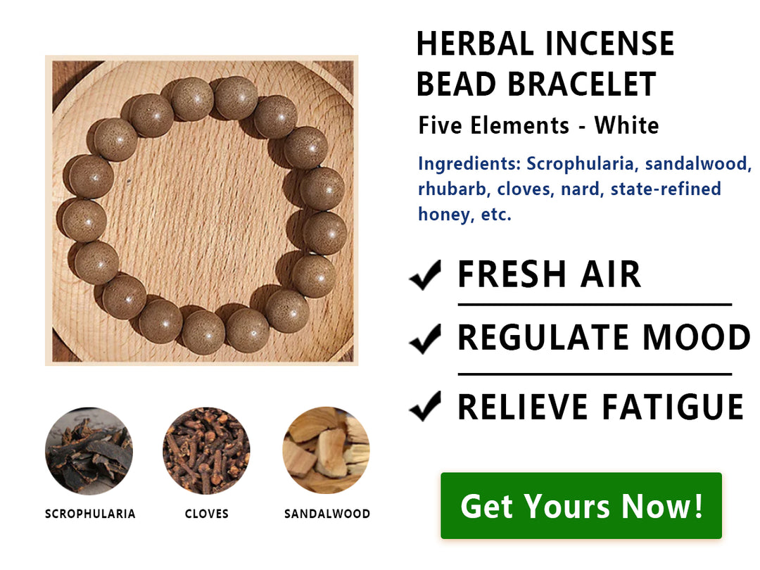 Herbal Incense Bead Bracelet | Sandalwood & Clove