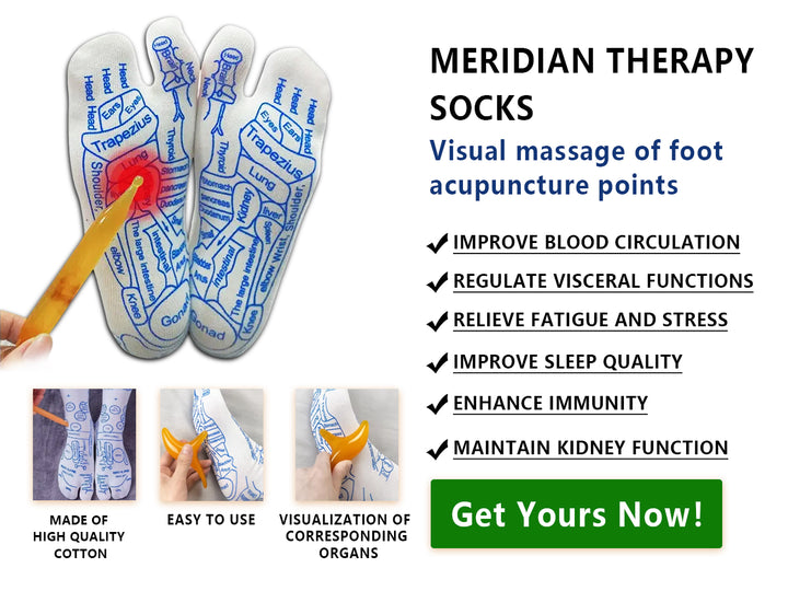 Acupressure Socks & Reflexology Stick Set