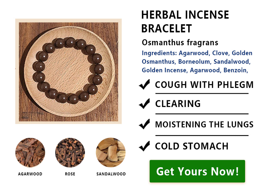 Herbal Incense Bracelet | Agarwood, Ginseng, Rose