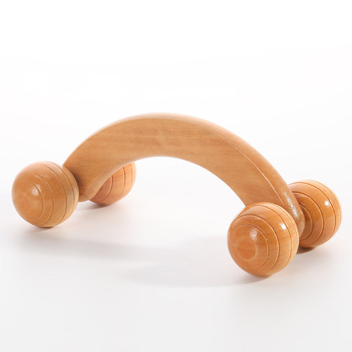 Wood 4-Wheel Massager | Portable Meridian Roller