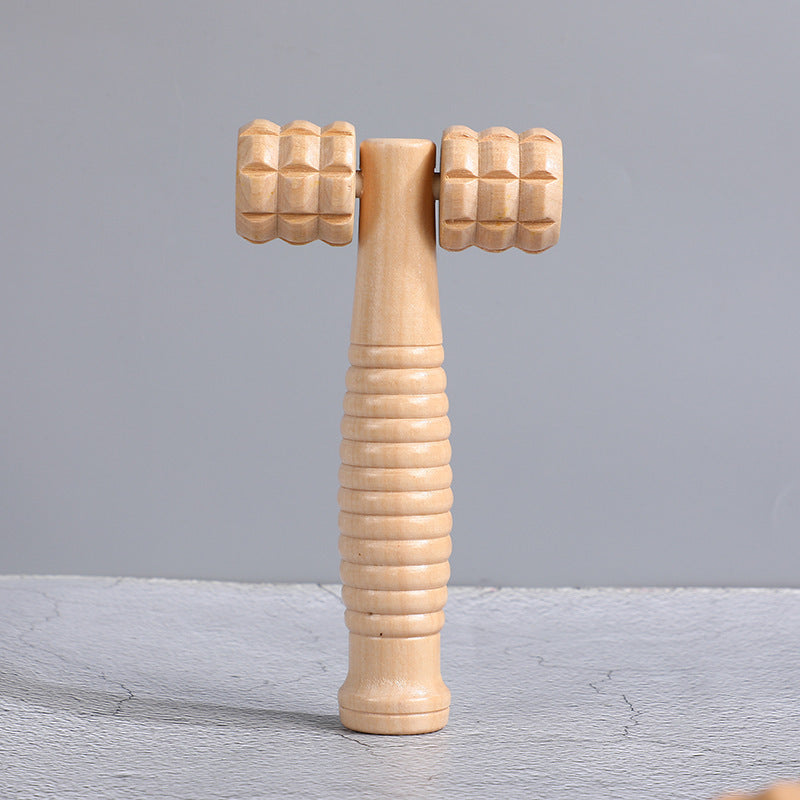 Wood Face Roller Massager | Handheld Meridian Tool