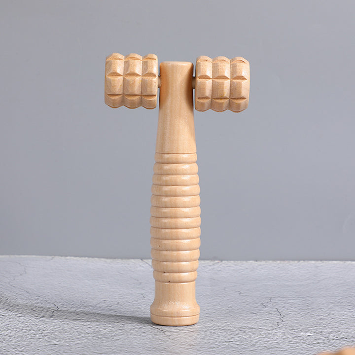 Wood Face Roller Massager | Handheld Meridian Tool