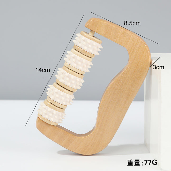 Wooden Wheel Roller Massager | Portable Acupressure Tool