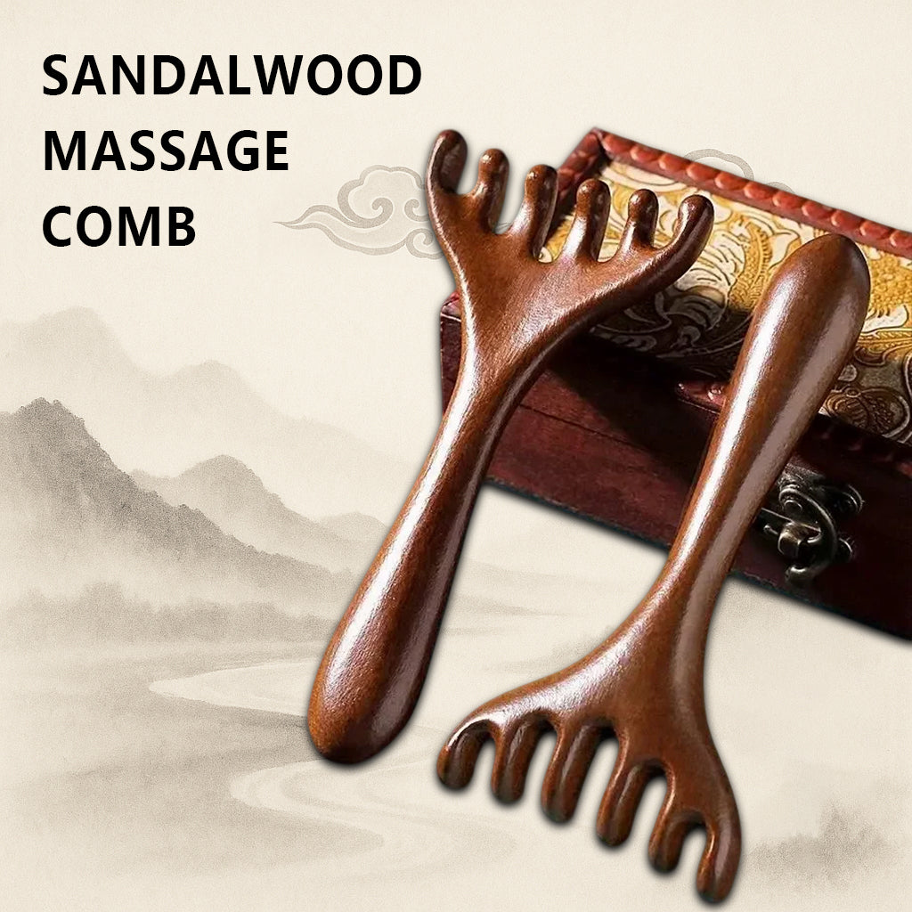 Wooden Massage Comb for meridian dredging & anti-hair loss