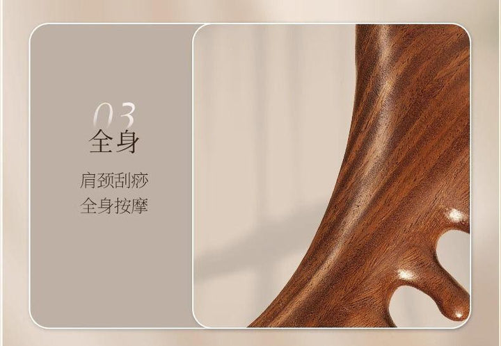 4-in-1 Sandalwood Comb – Scalp & Facial Massage Meridian Tools