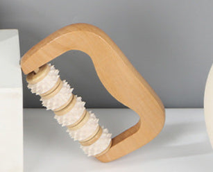 Wooden Wheel Roller Massager | Portable Acupressure Tool