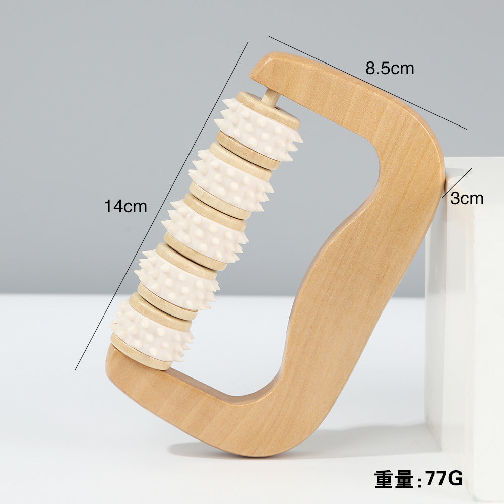 Wooden Wheel Roller Massager | Portable Acupressure Tool